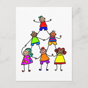 Teamwork Kids Postcard