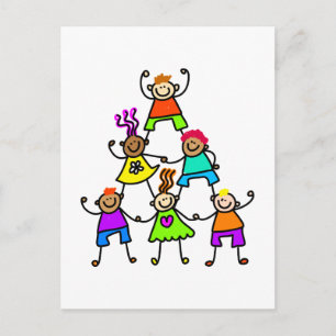 Teamwork Kids Postcard