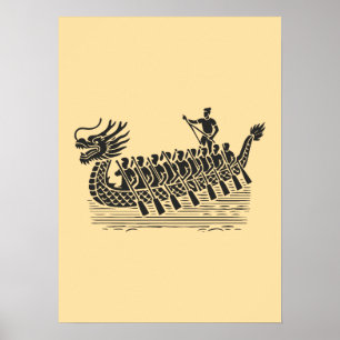Teamwork Makes the Stream Work, Dragon Boat Racing Poster