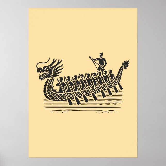 Teamwork Makes the Stream Work, Dragon Boat Racing Poster (Front)