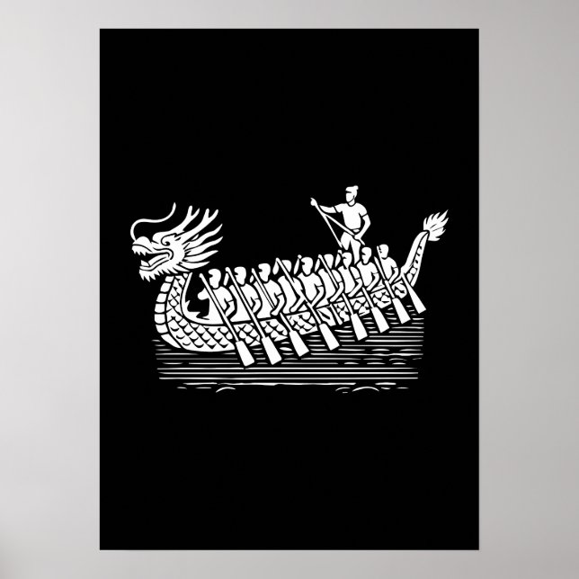 Teamwork Makes the Stream Work, Dragon Boat Racing Poster (Front)
