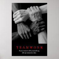 Teamwork Motivational Inspirational Quote Hands