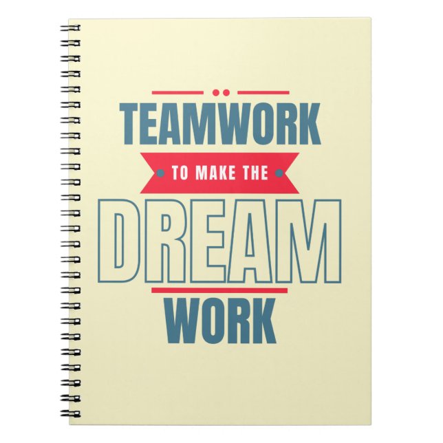 Teamwork Motivational Office Supplies Gifts Notebook (Front)