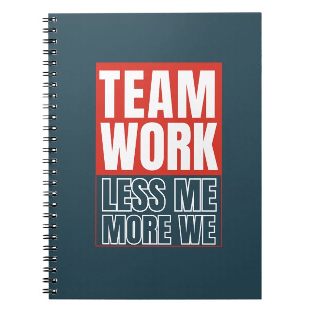 Teamwork Office Business Corporate Coworker Gift Notebook (Front)