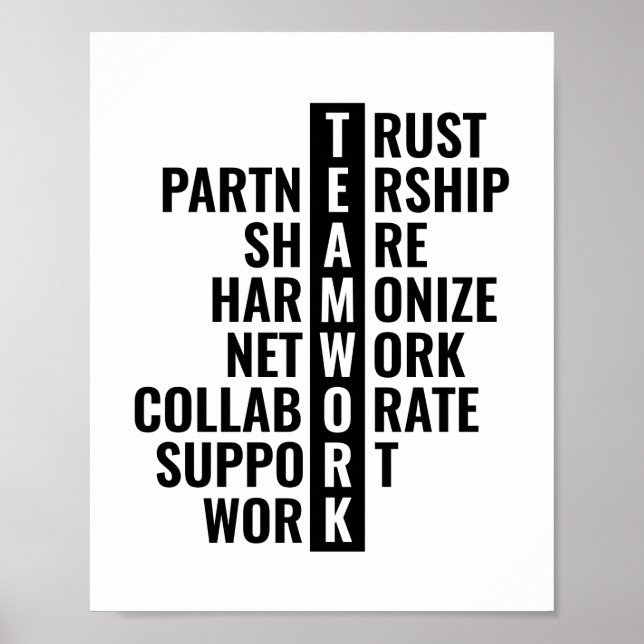 Teamwork Quote for Office and Home | Inspirational Poster (Front)