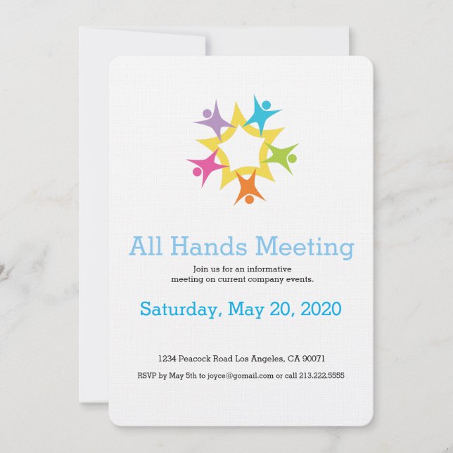 Teamwork Starburst Invitation (Front)