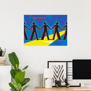 Teamwork Unity People Holding Hands Poster