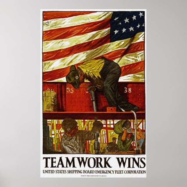 Teamwork Wins Poster (Front)