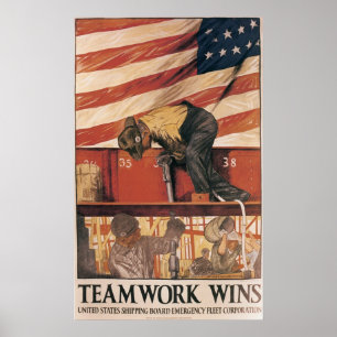 Teamwork Wins Poster