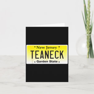 Teaneck New Jersey Hometown Nj License Plate Graph Card