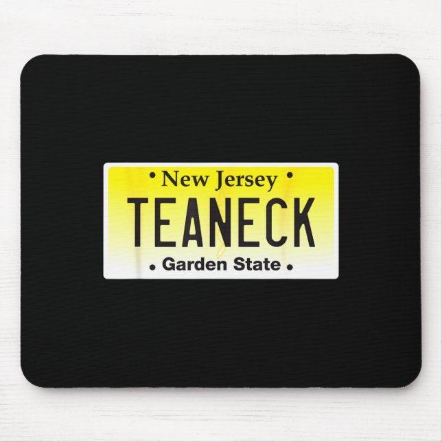 Teaneck New Jersey Hometown Nj License Plate Graph Mouse Pad (Front)