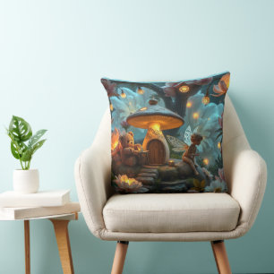 teaparty with the fairy and the teddybear cushion