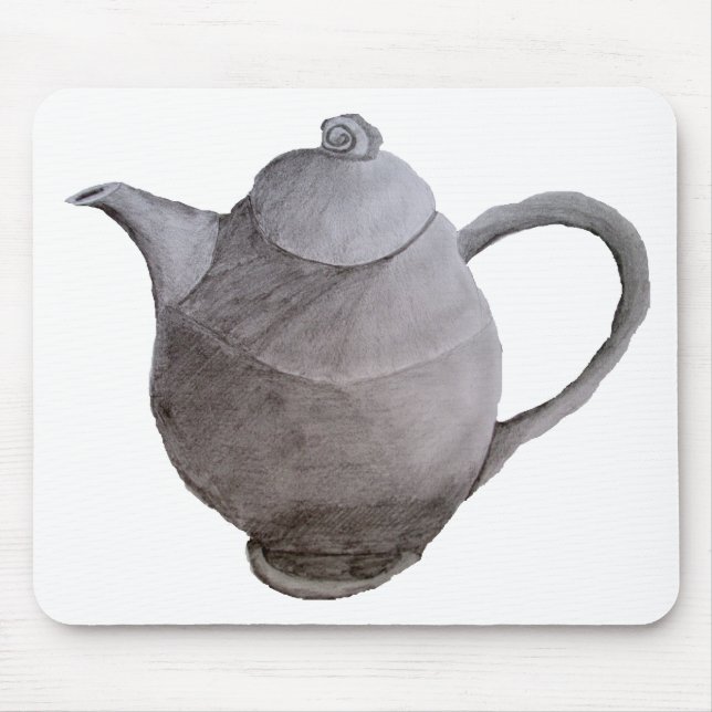 Teapot art illustration kitchen art mouse pad (Front)