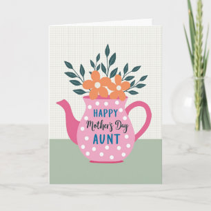 Teapot Aunt Mothers Day Card