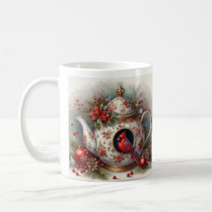 Teapot Birdhouse Cardinal 7 Coffee Mug