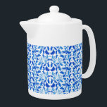 Teapot-Blue Tile<br><div class="desc">This teapot is shown in white with a lovely faux blue tile print.
Medium size shown.
Customise this item or buy as is.
Stock Print
freepik.com</div>