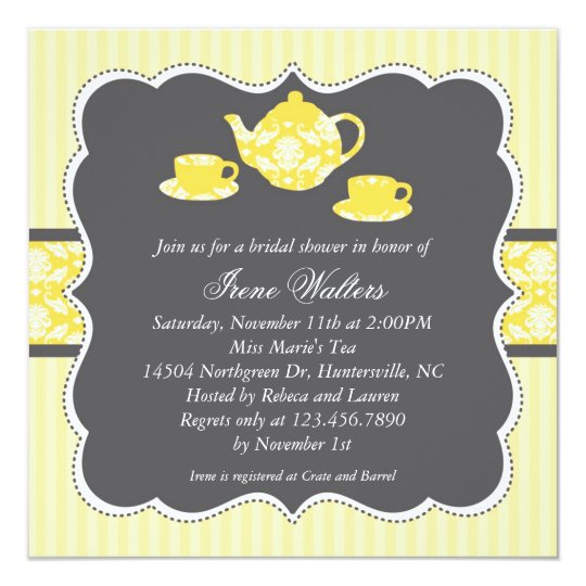 Teapot Bridal Shower Invitation