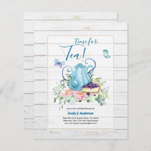 Teapot Bridal Shower Teatime Afternoon Tea Invites