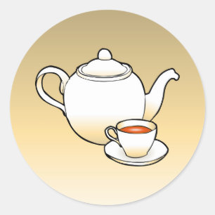Teapot Classic Round Sticker