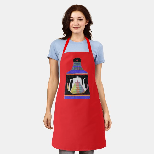 Teapot Coffee Pot  Apron (Worn)