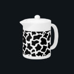 Teapot-Cow Print Teapot<br><div class="desc">This Teapot is shown in white with a cute country cow print.
Small size shown.
Customise this item or buy as is.</div>