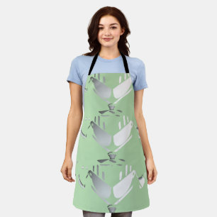 Teapot + Cups Lt Green Teapot  Apron