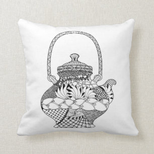 Teapot Doodle Cushion