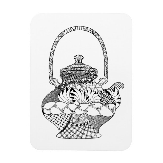 Teapot Doodle Magnet (Vertical)