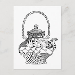 Teapot Doodle Postcard
