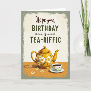 Teapot Floral Birthday Card