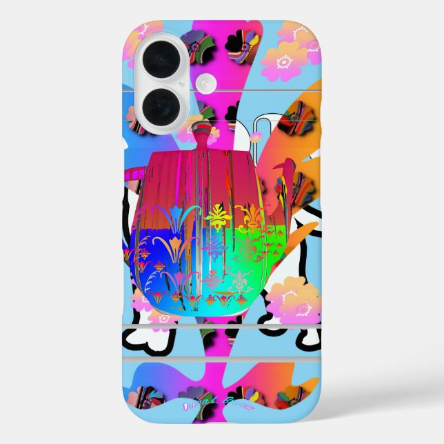 Teapot Floral Case-Mate iPhone Case (Back)