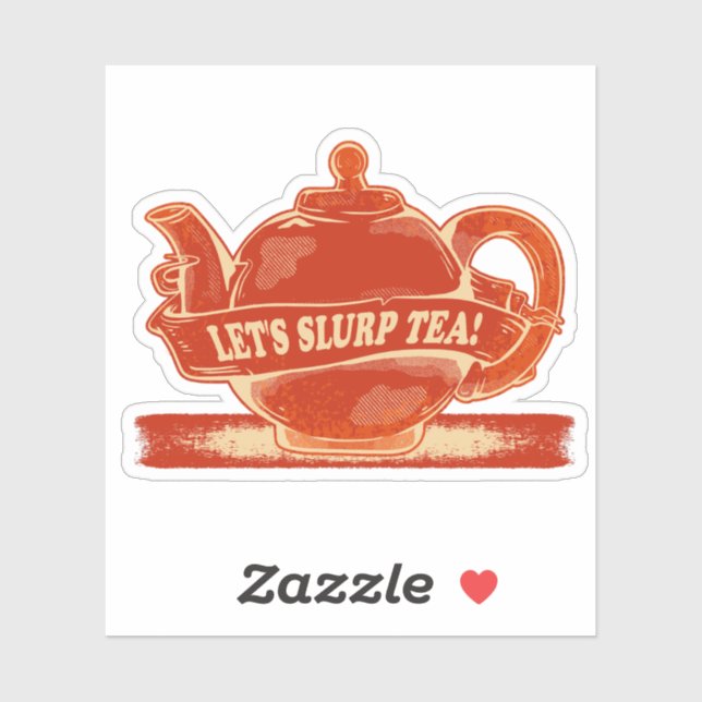 Teapot Funny Drinking Tea (Sheet)