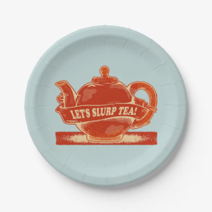 Teapot Funny Drinking Tea Paper Plate