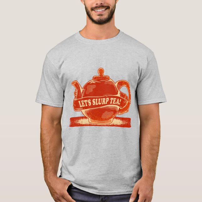 Teapot Funny Drinking Tea T-Shirt (Front)