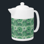 Teapot-Green Tile<br><div class="desc">This teapot is shown in white with a lovely green faux tile print.
Medium size shown.
Customise this item or buy as is.
Stock Print
freepik.com</div>