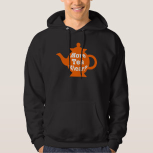 Teapot - More tea Vicar? - Orange and White Hoodie