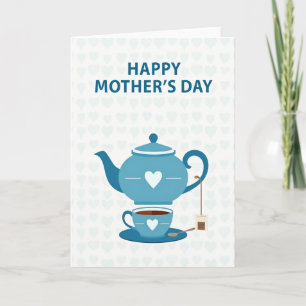 Teapot Mothers Day Heart Card