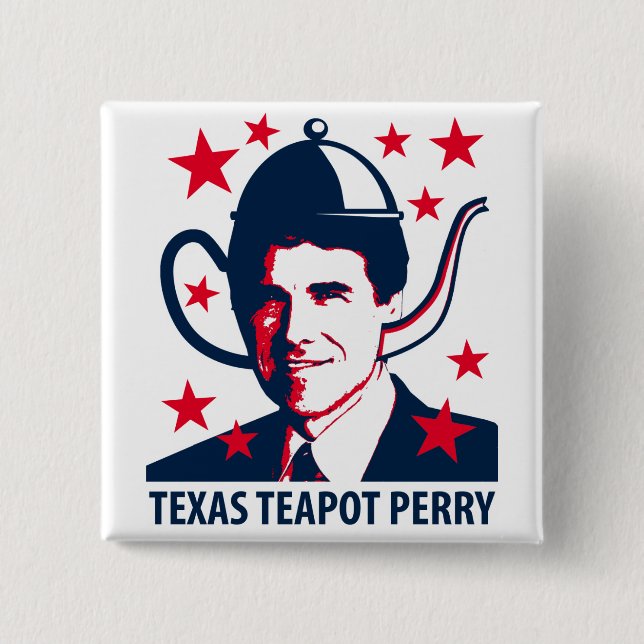 Teapot Perry 15 Cm Square Badge (Front)
