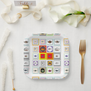 Teapot Repeat Paper Plate