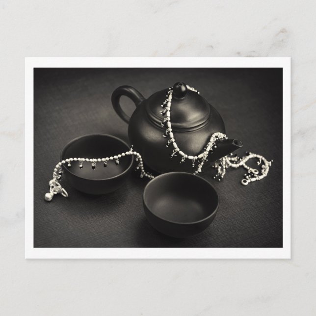 Teapot & Silver Jewellery, Tea house / art decor Postcard (Front)