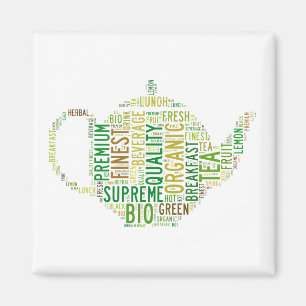 Teapot text design-Customisable background Magnet