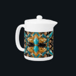 Teapot with Bahamas Colours Design<br><div class="desc">Elevate your tea time with our **Teapot with Bahamas Colours Design**, where tropical vibrancy meets exceptional craftsmanship. Inspired by the stunning hues of the Bahamas, this teapot showcases a breathtaking blend of turquoise and golden tones, evoking the serene beauty of an island paradise. Whether you're serving guests, enjoying a peaceful...</div>