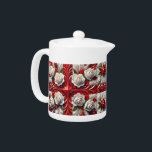 Teapot with English Roses Design<br><div class="desc">Add a touch of elegance and national pride to your tea time with our exclusive teapot featuring an English Roses design that beautifully imitates the flag of England! Crafted with meticulous attention to detail, this teapot is more than just a functional item; it’s a celebration of the timeless beauty of...</div>