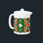 Teapot with Ireland Colours Design<br><div class="desc">Add a touch of Irish charm to your tea time with our teapot featuring Ireland’s colours and a clover leaf good luck charm design! Crafted with care, this teapot combines functionality and cultural pride, making it a perfect addition to your kitchen or dining area. The vibrant Irish colours and symbolic...</div>
