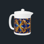 Teapot with Sweden Colours Design<br><div class="desc">Enhance your tea time with this exquisite teapot featuring the vibrant colours of Sweden in a stunning precious gemstone 3D porcelain design. This teapot beautifully showcases the iconic blue and yellow hues of Sweden’s national colours, brought to life through a shimmering gemstone 3D effect. The luxurious porcelain surface reflects light,...</div>