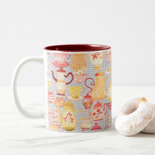 Teapots and Cups Grey