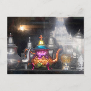 Teapots For Sale At Market Postcard