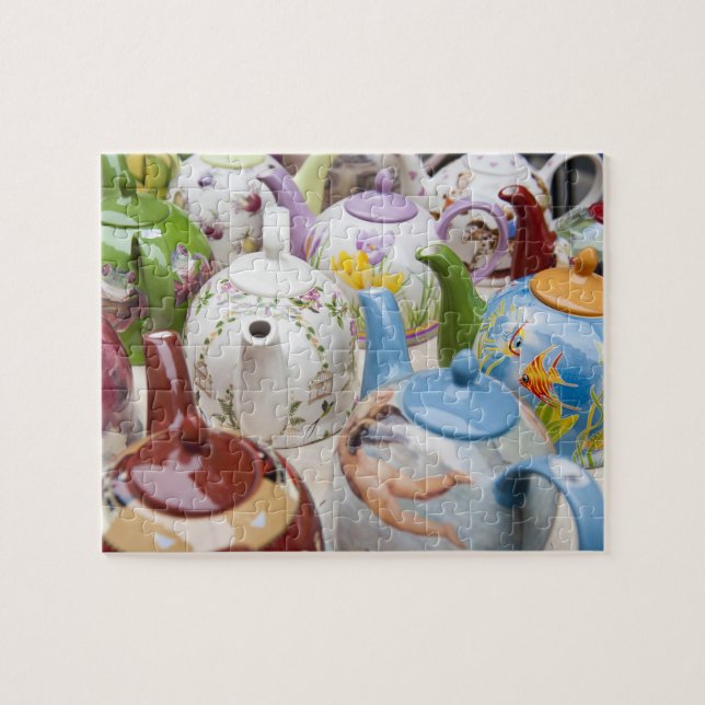 Teapots on sale in Leipzig, Germany Jigsaw Puzzle (Horizontal)