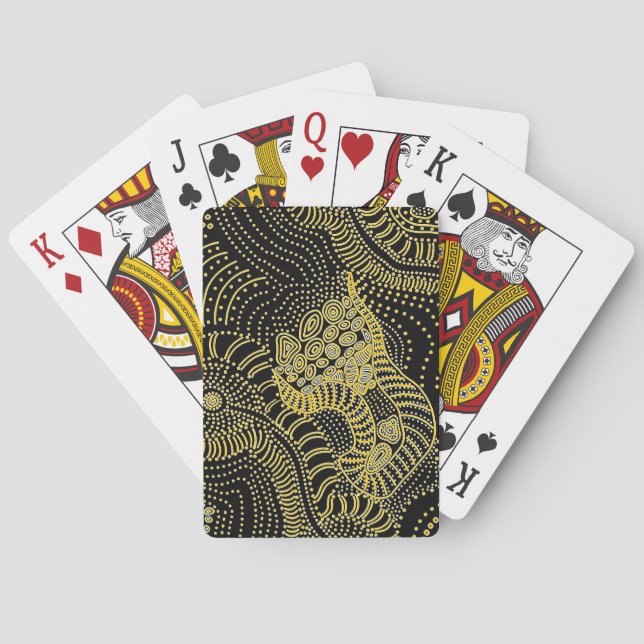 Tear Across Dotted Line - Aboriginal Graphic Playing Cards (Back)