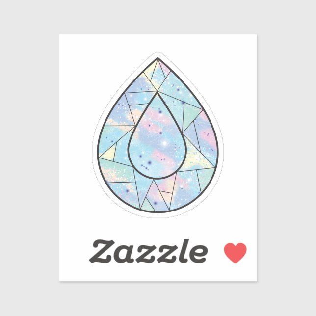 Tear Drop Boho Colourful Diamond Sticker (Sheet)